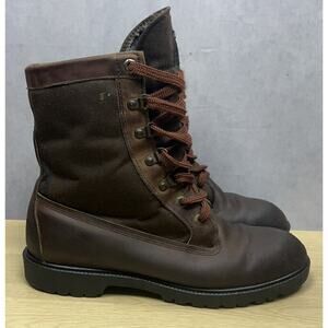 Dunham Mens Goretex Work Steel Toe Heavy Brown Leather Hunting Boots Size 10.5